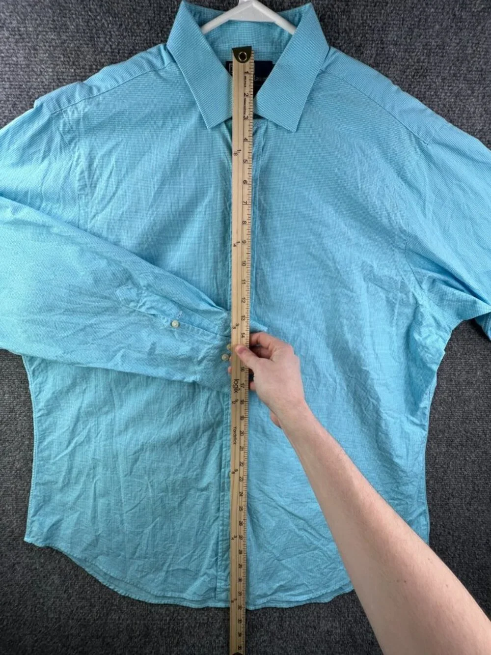 Polo Ralph Lauren Button Up Shirt Long Sleeve Blue Regent Classic Fit 17.5 36/37